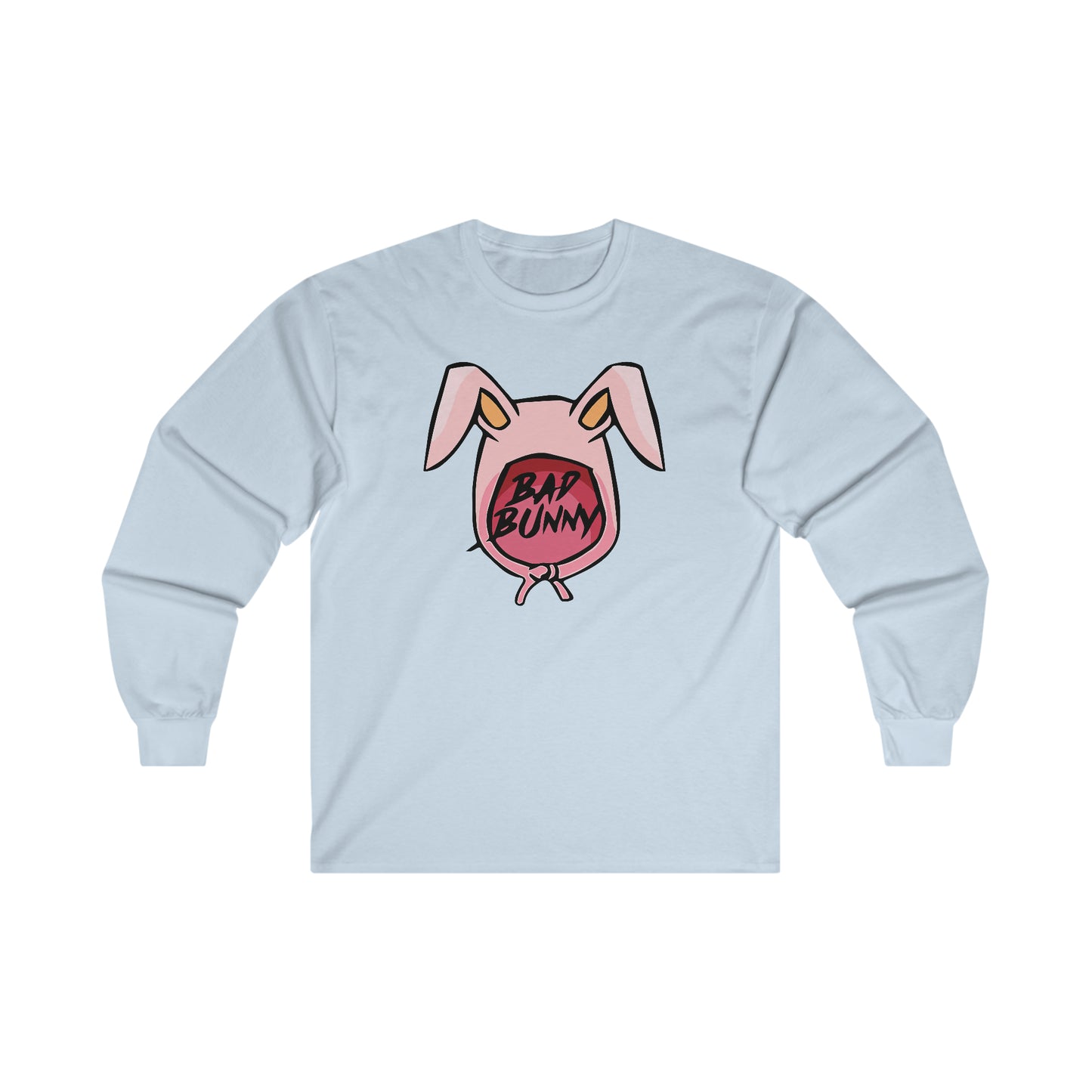 Bad Bunny Hoodie Logo Ultra Cotton Long Sleeve Tee Shirt