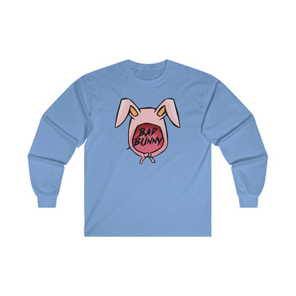 Bad Bunny Hoodie Logo Ultra Cotton Long Sleeve Tee Shirt