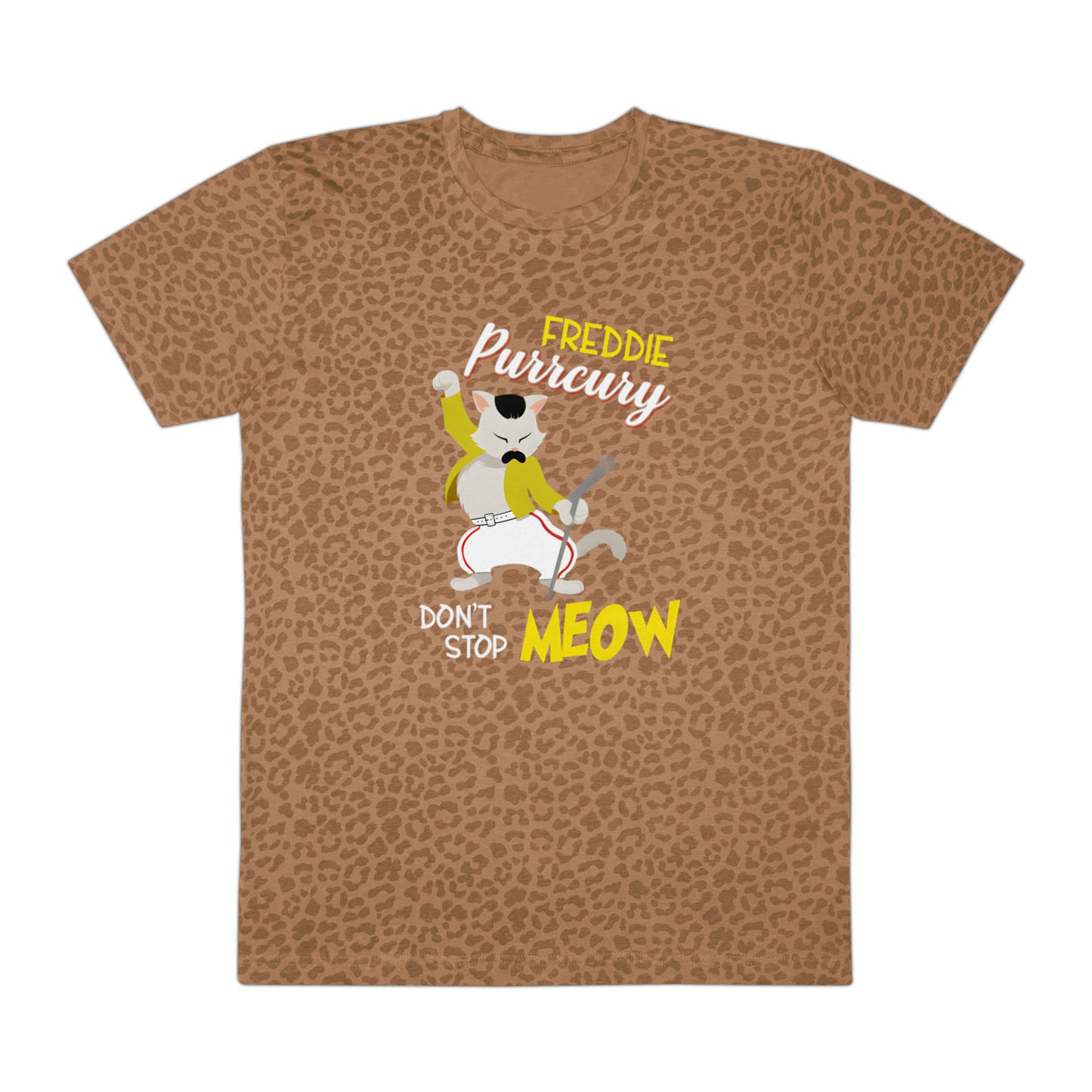 Queen Don't Stop Meow Freddie Purrcury Men's Fine Jersey Tee