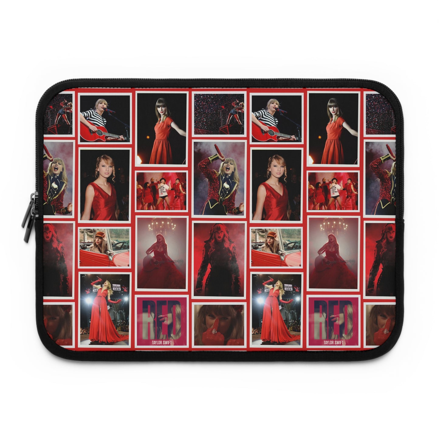 Taylor Swift Red Era Collage Laptop Sleeve