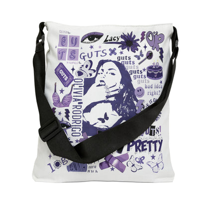 Olivia Rodrigo Guts Tour Collage Adjustable Tote Bag