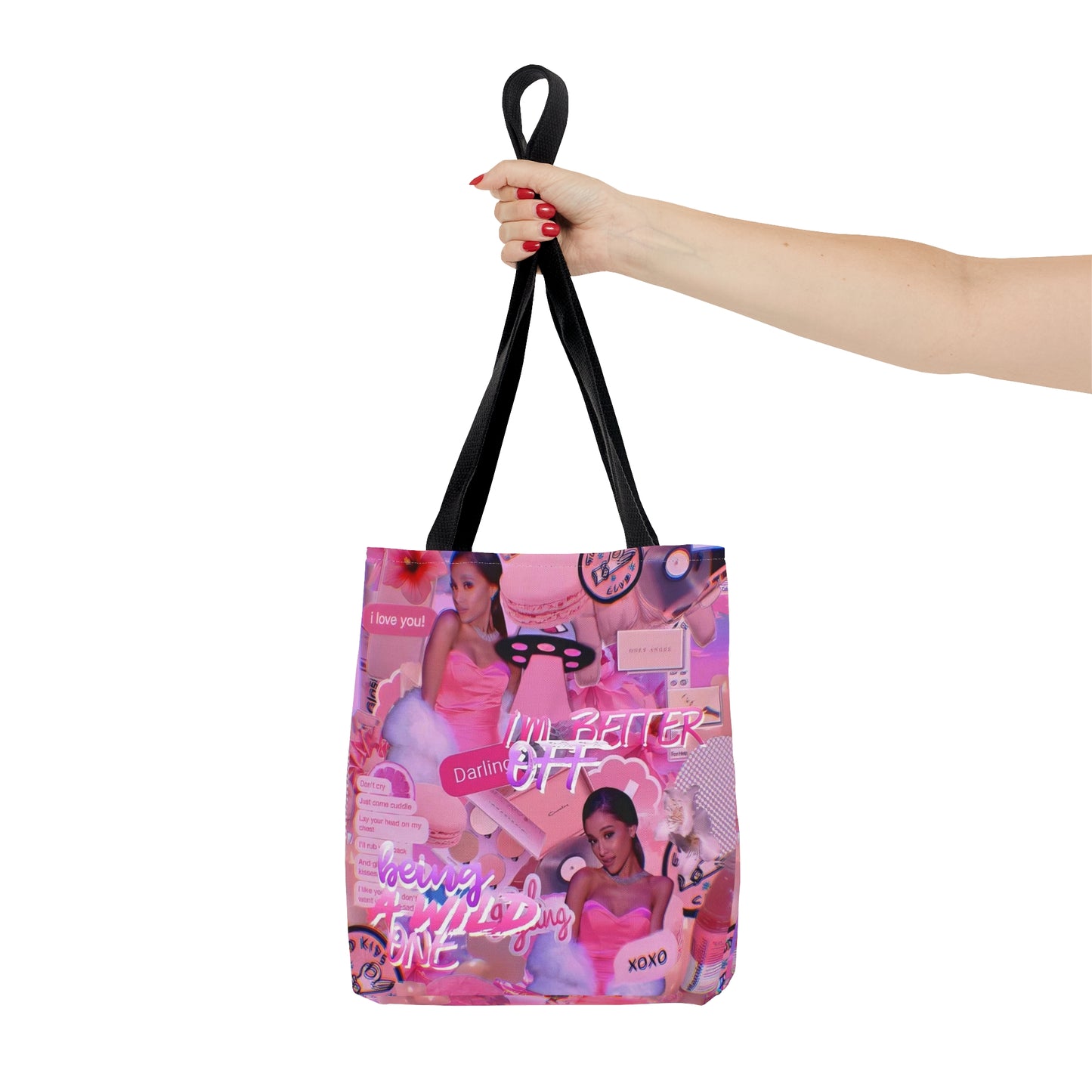 Ariana Grande Purple Vibes Collage Tote Bag