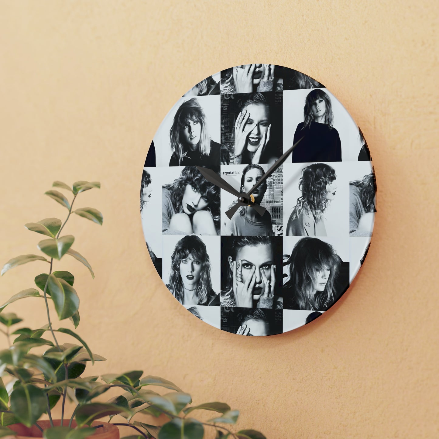 Taylor Swift Reputation Mosaic Acrylic Wall Clock