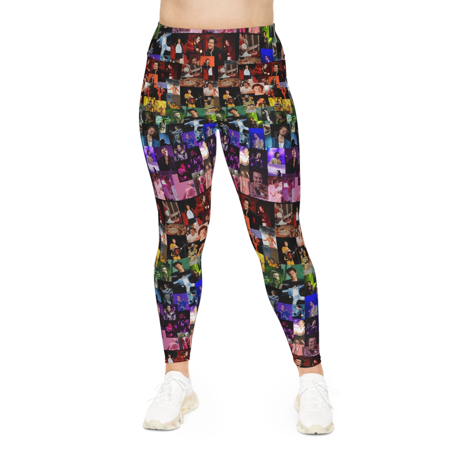 Harry Styles Rainbow Collage Plus Size Leggings