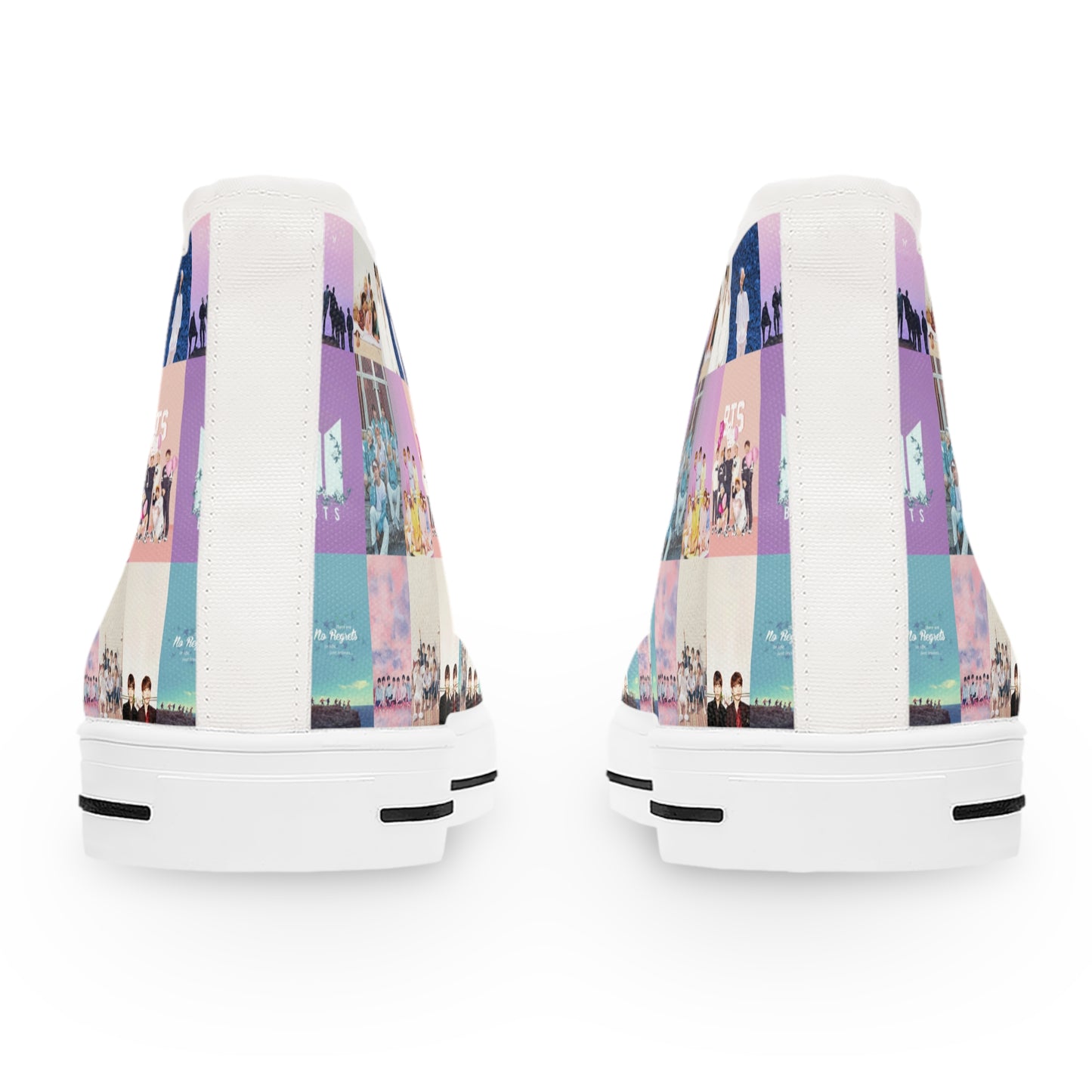 BTS Pastel Aesthetic Collage Women's High Top Sneakers