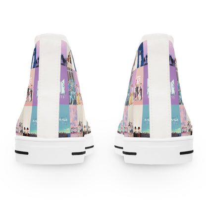 BTS Pastel Aesthetic Collage Women's High Top Sneakers