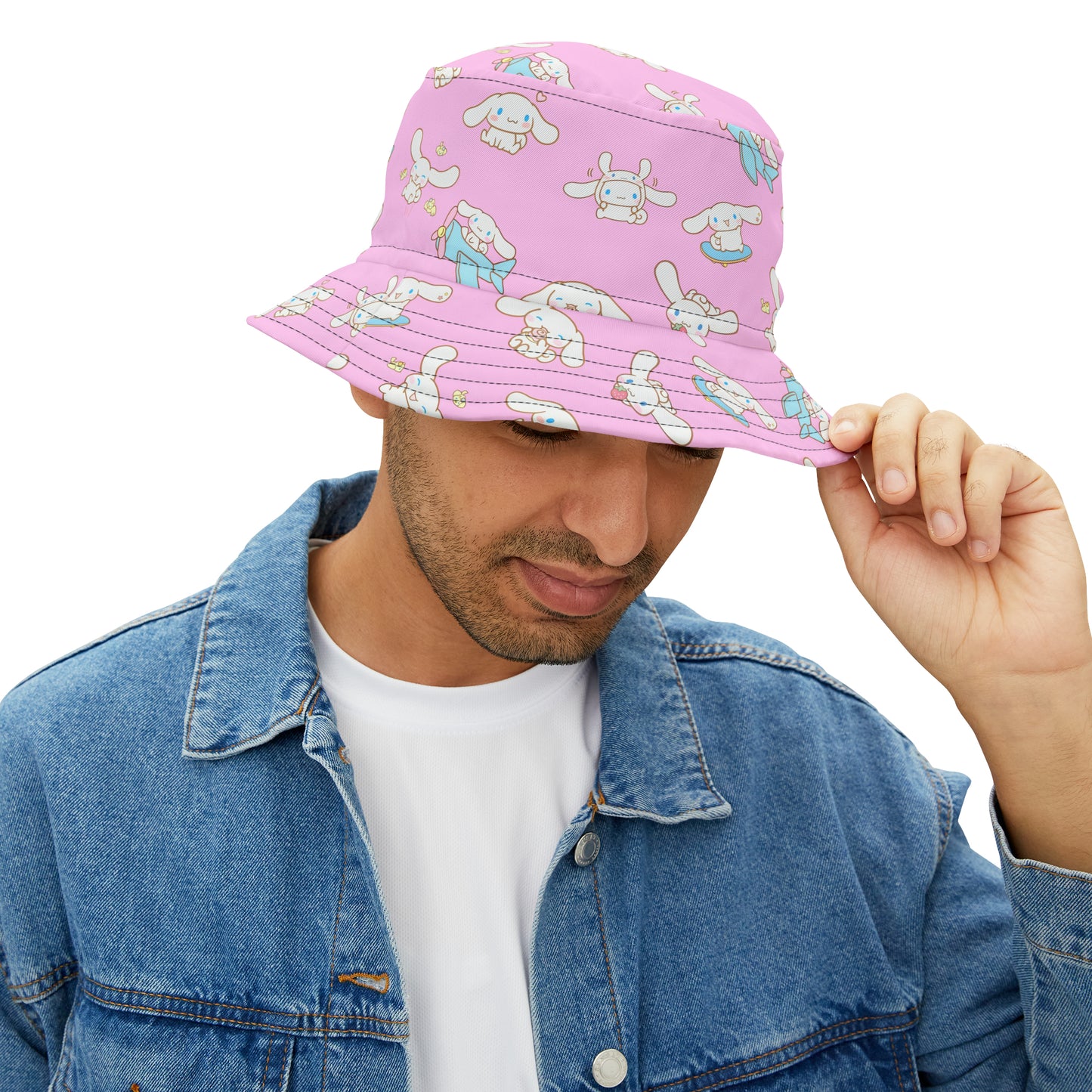 Cinnamoroll Playing Around Pattern Bucket Hat