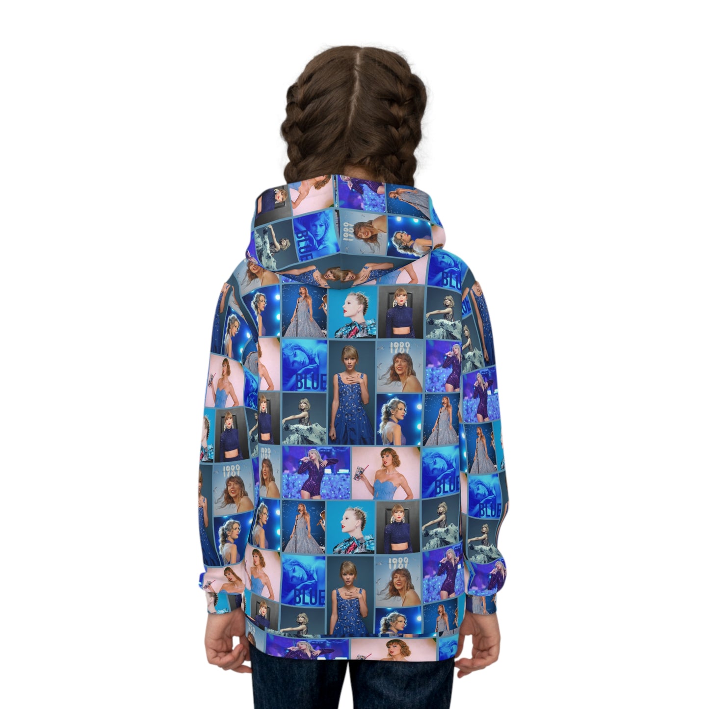 Taylor Swift Blue Aesthetic Collage Kid's Hoodie