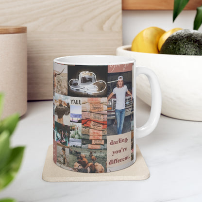 Morgan Wallen Darling You're Different Collage White Ceramic Mug