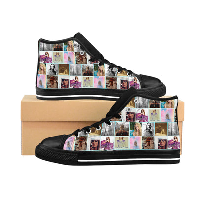 Taylor Swift Album Art Collage Women's Classic Sneakers