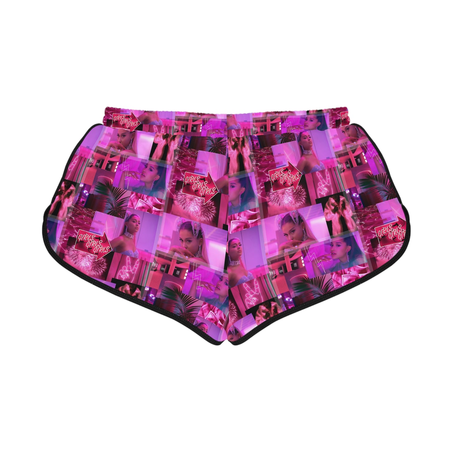 Ariana Grande 7 Rings Collage Women's Relaxed Shorts