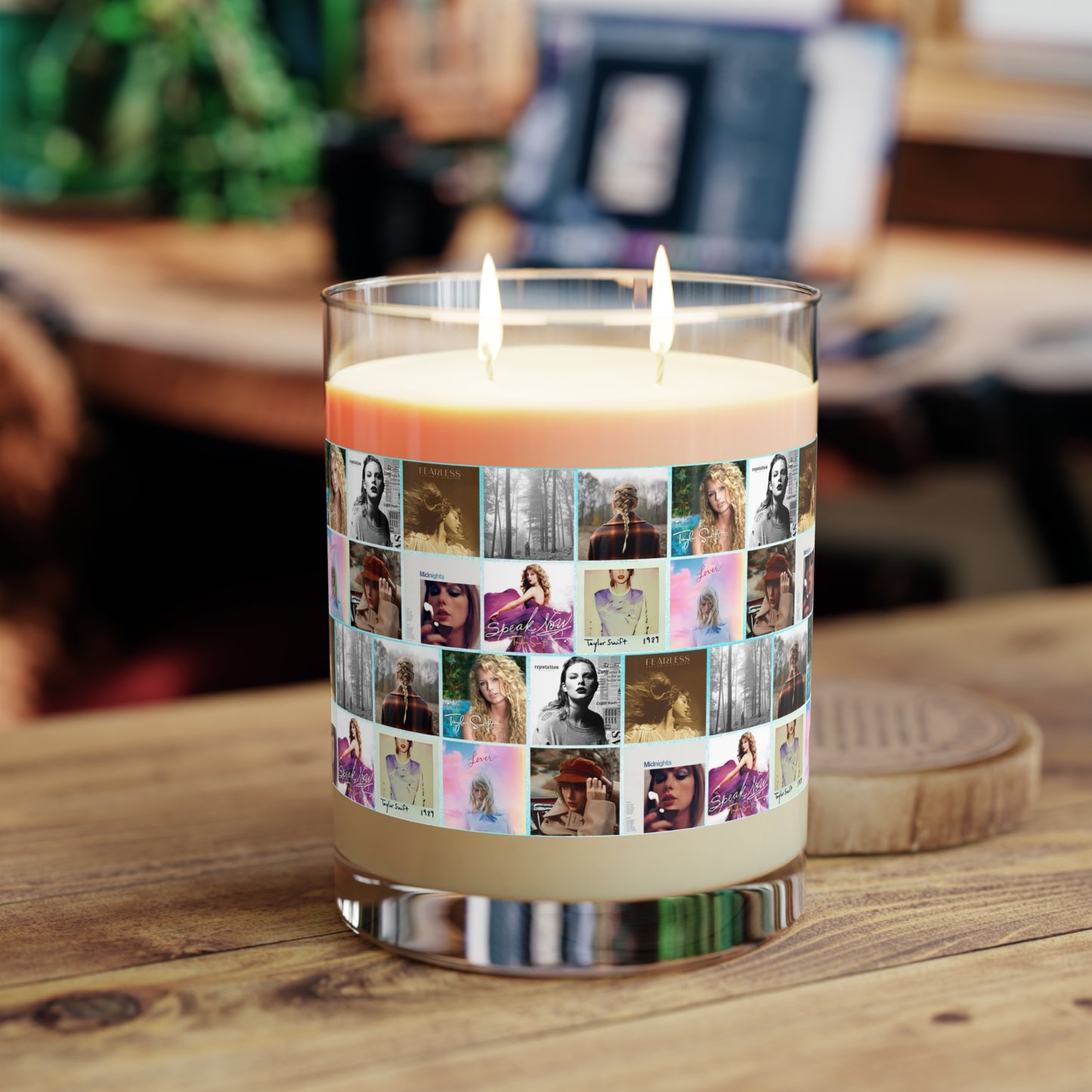 Taylor Swift Album Art Collage Full Glass Scented Candle