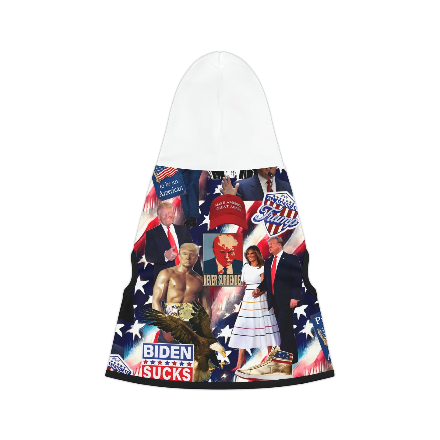 Donald Trump 2024 MAGA Montage Pet Hoodie