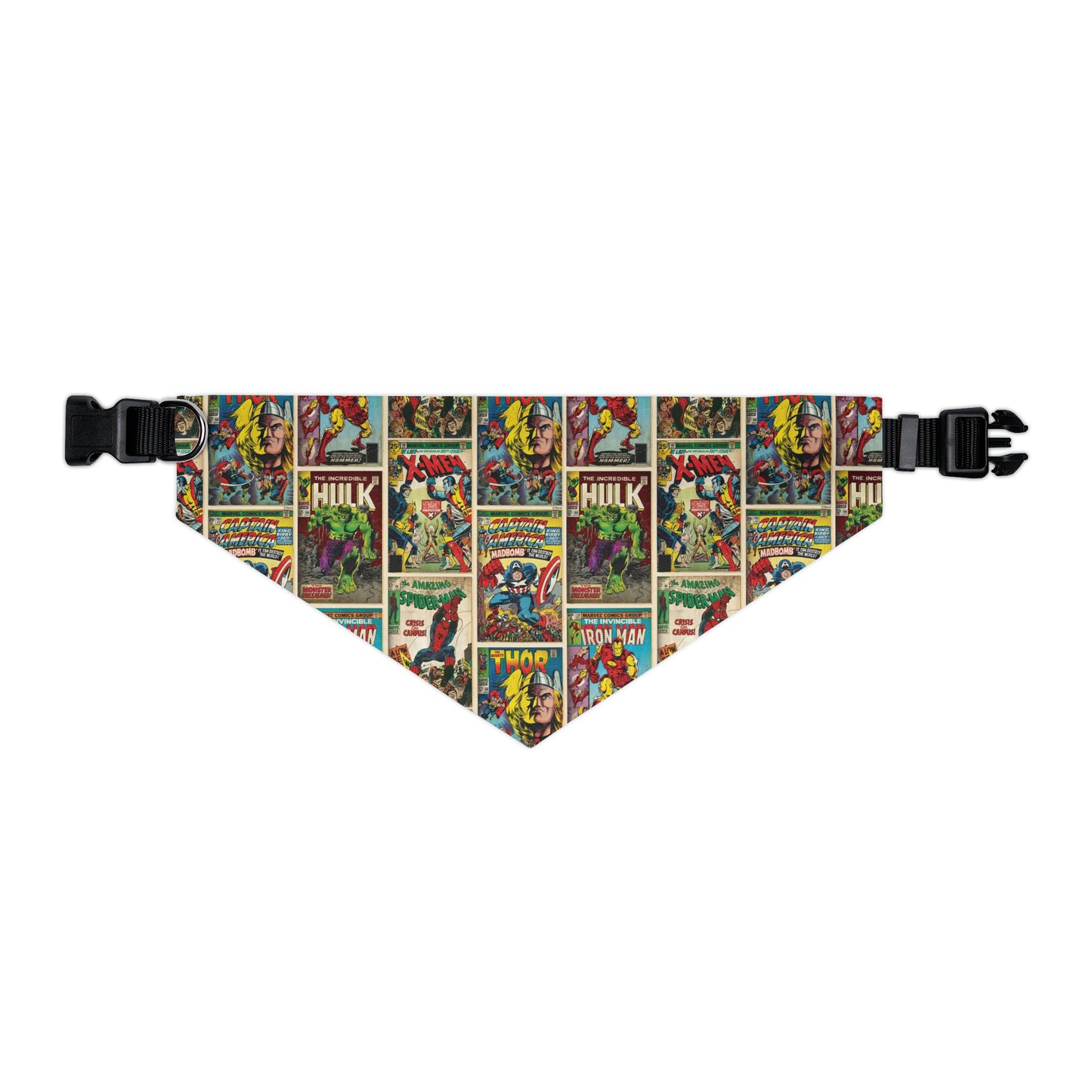 Marvel Comic Book Cover Collage Pet Bandana Collar