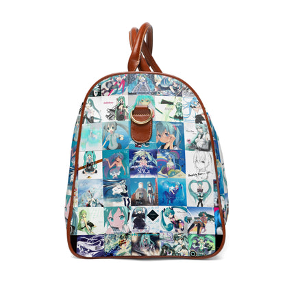 Hatsune Miku Album Cover Collage Waterproof Travel Bag