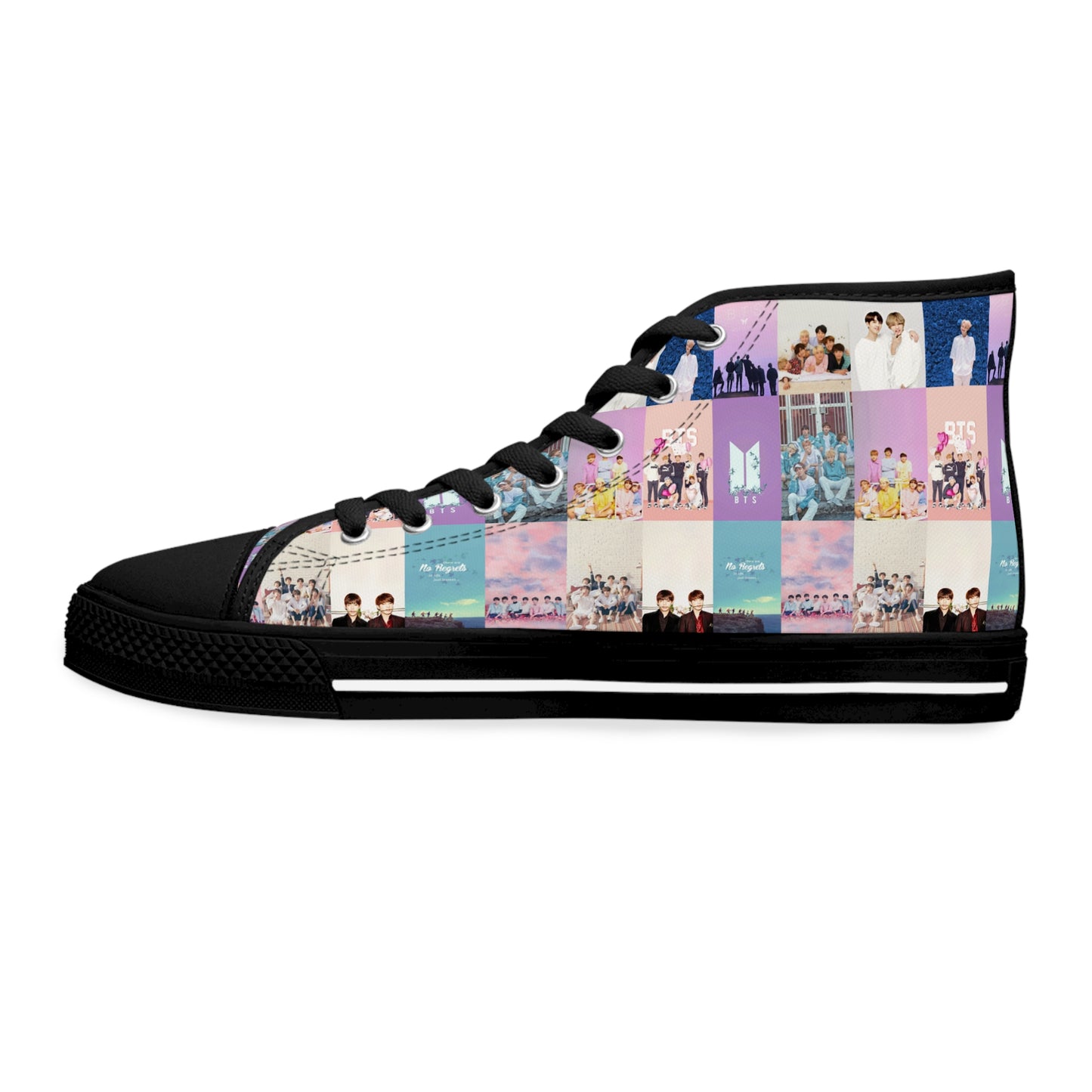 BTS Pastel Aesthetic Collage Women's High Top Sneakers