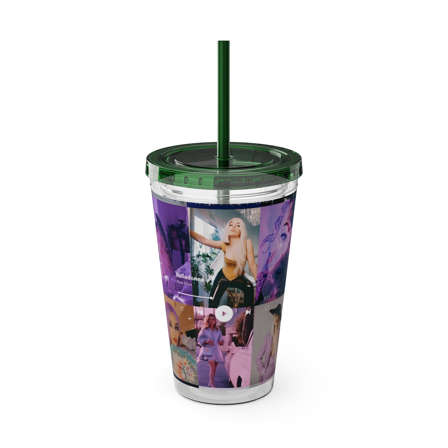 Ava Max Belladonna Photo Collage Sunsplash Tumbler with Straw