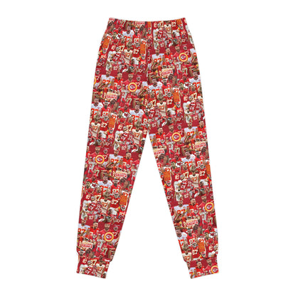 Travis Kelce Chiefs Red Collage Youth Joggers