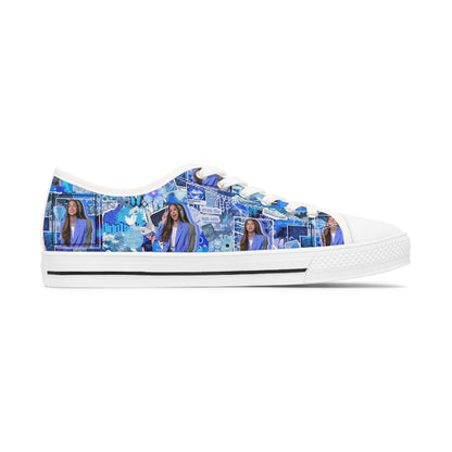 Olivia Rodrigo Blue Aesthetic Collage Women's Low Top Sneakers