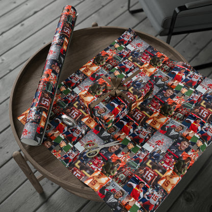 Patrick Mahomes Chiefs MVPAT Photo Collage Gift Wrapping Paper