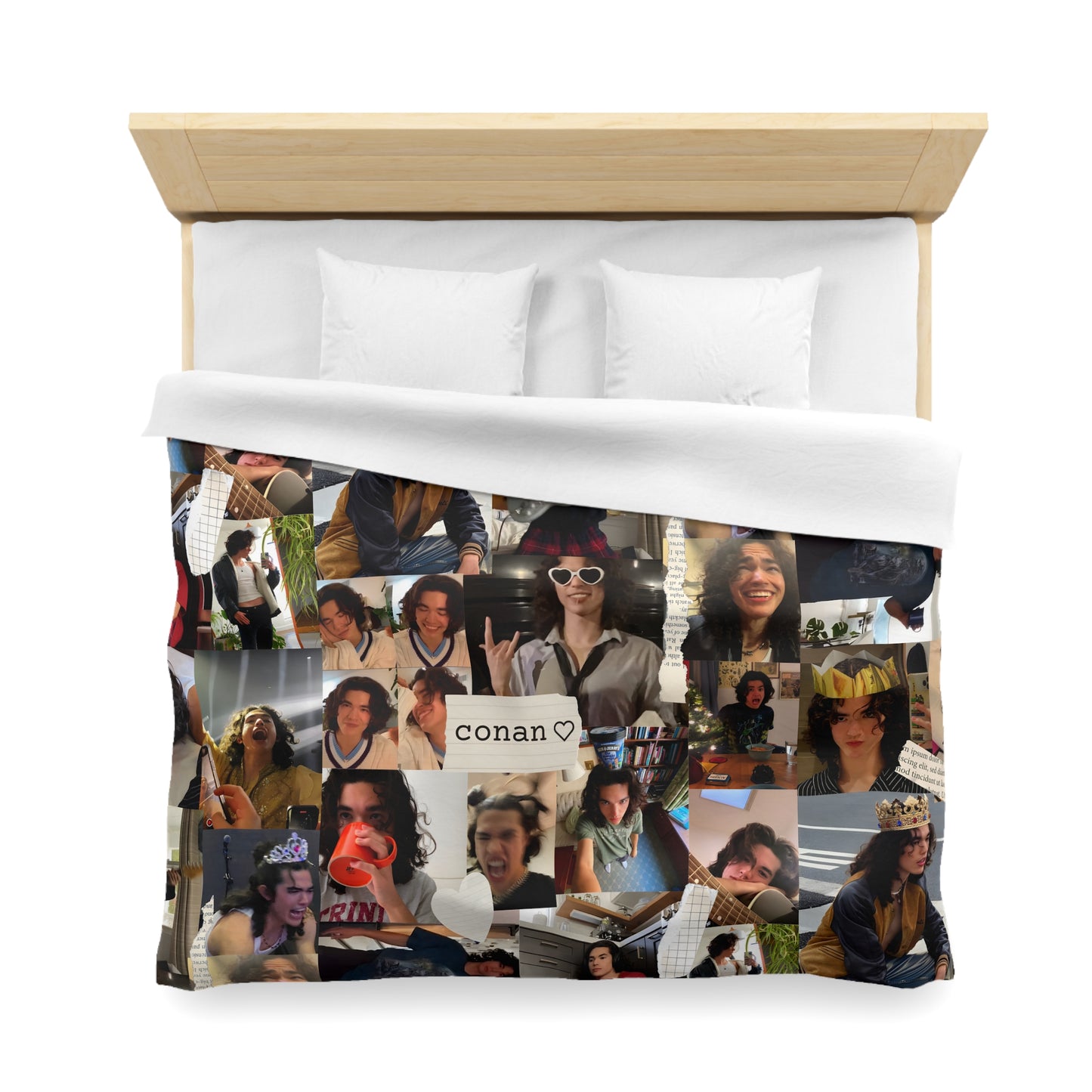 Conan Grey Being Cute Photo Collage Microfiber Duvet Cover