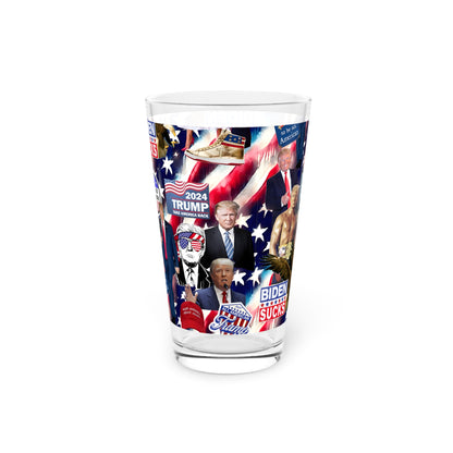 Donald Trump 2024 MAGA Montage Pint Glass