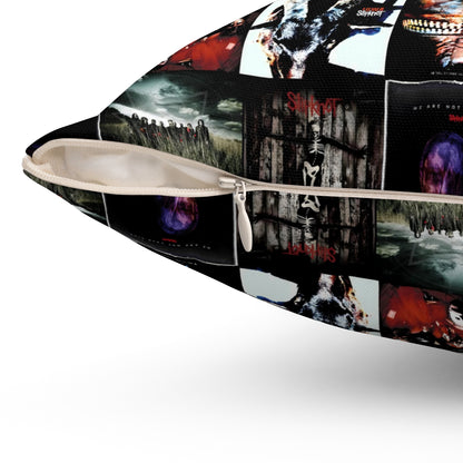 Slipknot Album Art Collage Spun Polyester Square Pillow