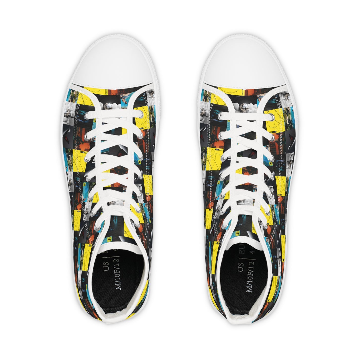 Post Malone Album Art Collage Men's High Top Sneakers