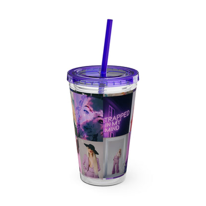 Ava Max Belladonna Photo Collage Sunsplash Tumbler with Straw