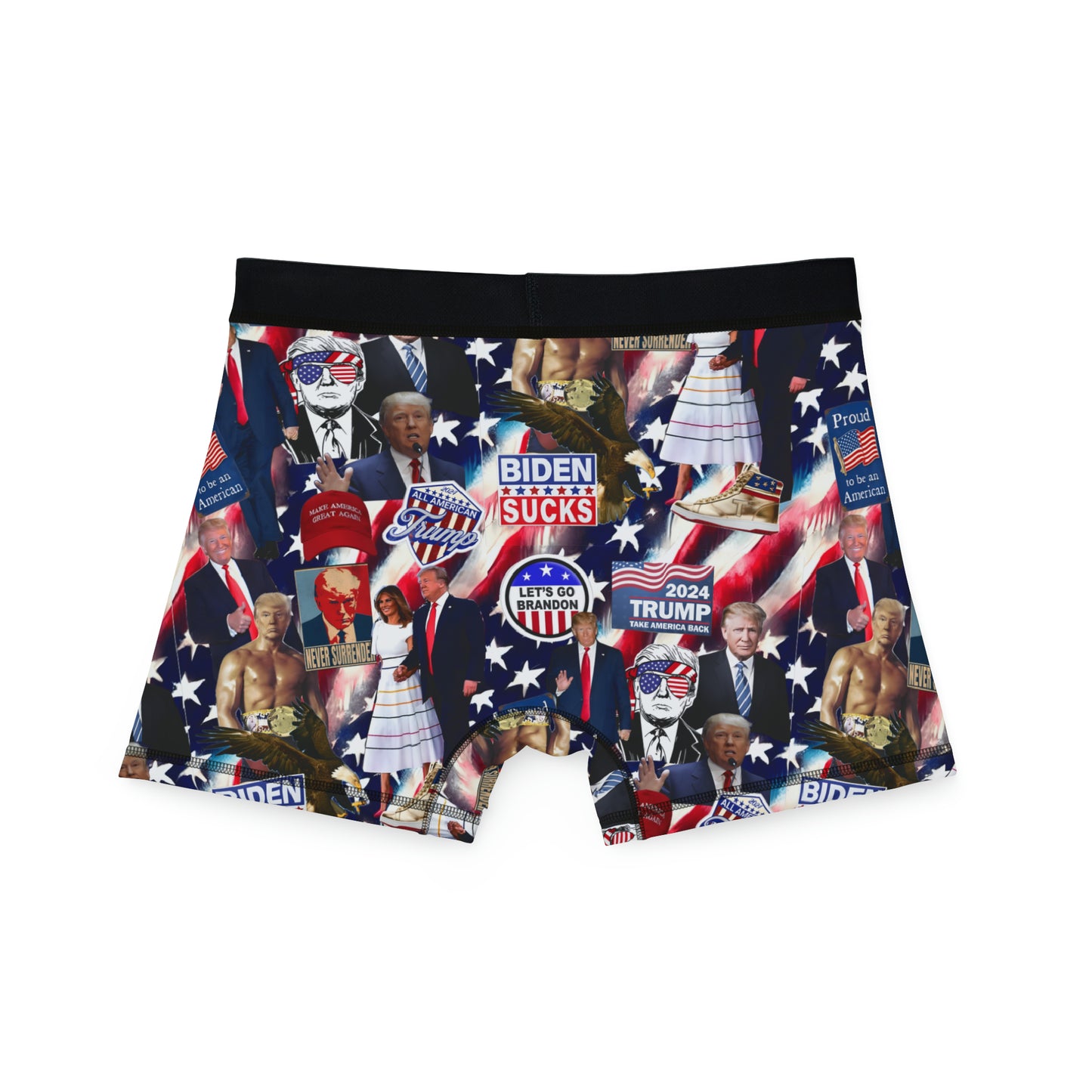 Donald Trump 2024 MAGA Montage Men's Boxers