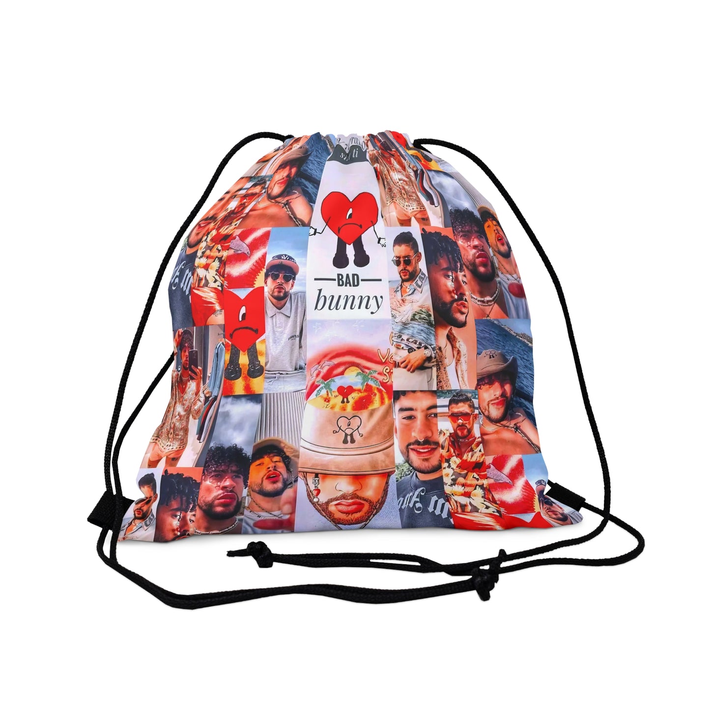 Bad Bunny Un Verano Sin Ti Photo Collage Outdoor Drawstring Bag