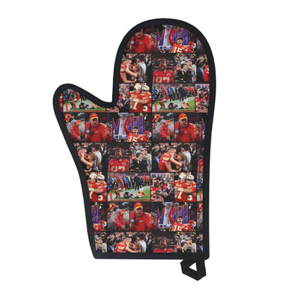 Kansas City Chiefs Superbowl LVIII Championship Victory Collage Oven Glove