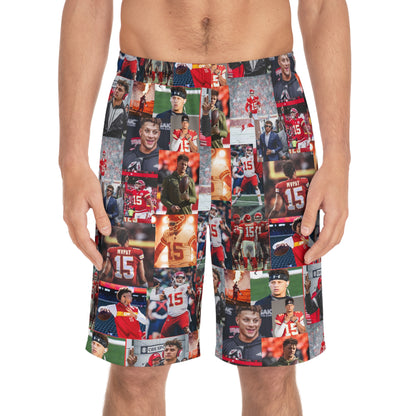 Patrick Mahomes Chiefs MVPAT Photo Collage Men's Board Shorts