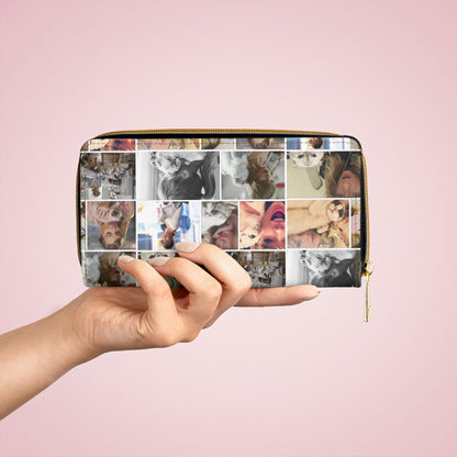 Taylor Swift's Cats Collage Pattern Zipper Wallet
