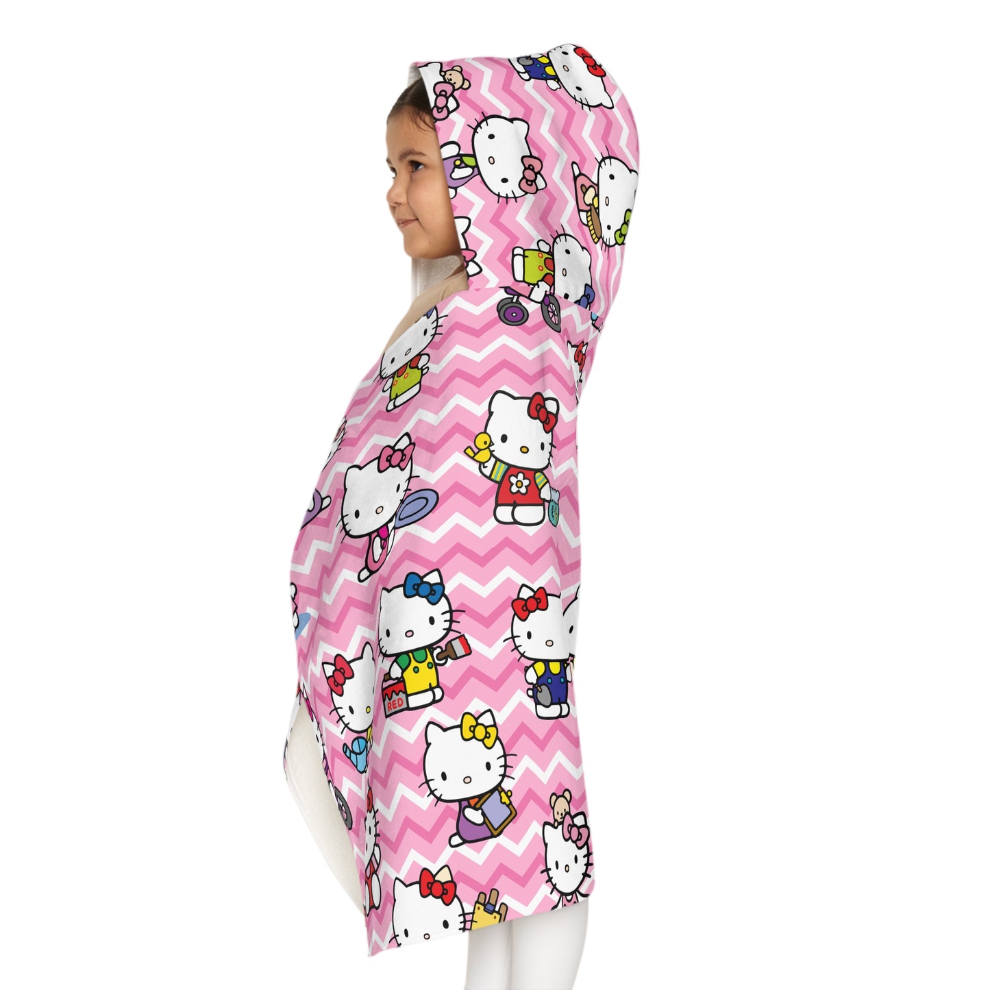 Hello Kitty Playtime Collage Youth Hooded Towel