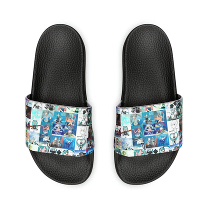 Hatsune Miku Album Cover Collage Women's Slide Sandals