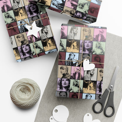 Taylor Swift Eras Collage Gift Wrap Paper