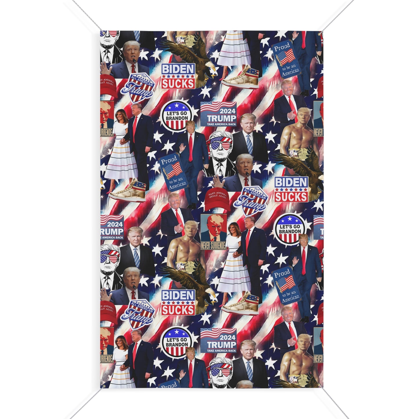 Donald Trump 2024 MAGA Montage Matte Banner