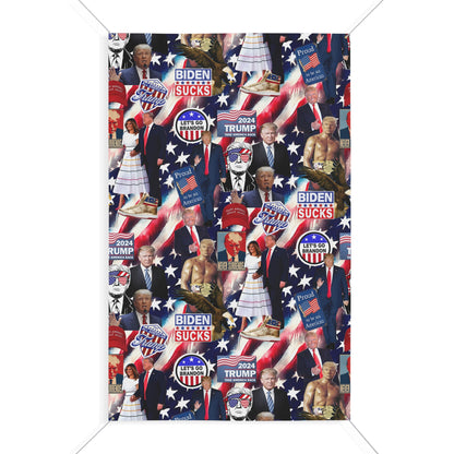 Donald Trump 2024 MAGA Montage Matte Banner