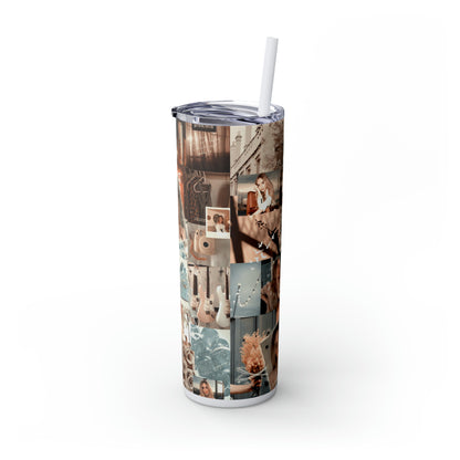 Sabrina Carpenter Peachy Princess Collage Skinny Tumbler with Straw