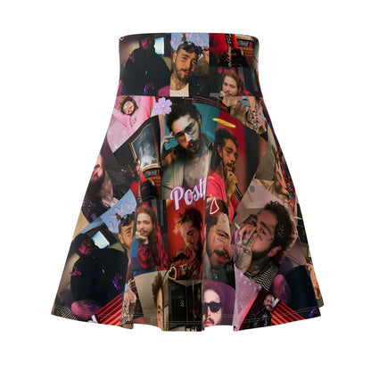 Post Malone Posty Love Photo Collage Women's Skater Skirt