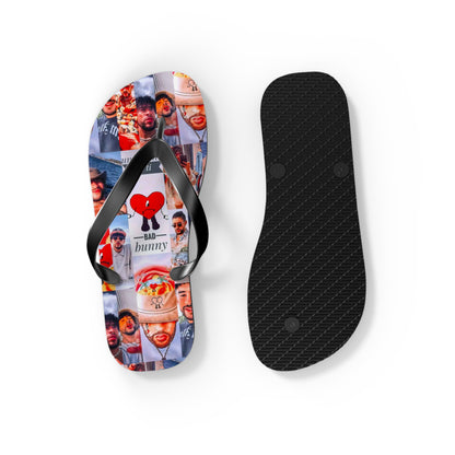 Bad Bunny Un Verano Sin Ti Photo Collage Flip Flops