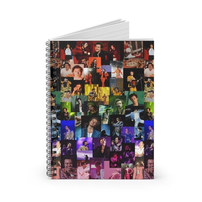 Harry Styles Rainbow Photo Collage Ruled Line Spiral Notebook