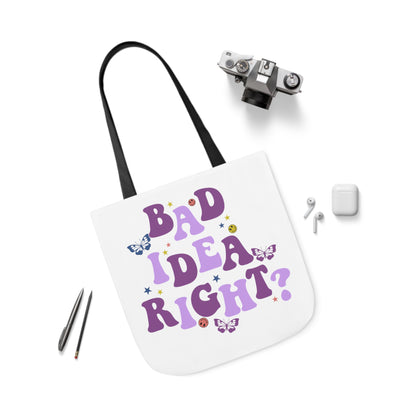 Olivia Rodrigo Bad Idea Right? Polyester Canvas Tote Bag