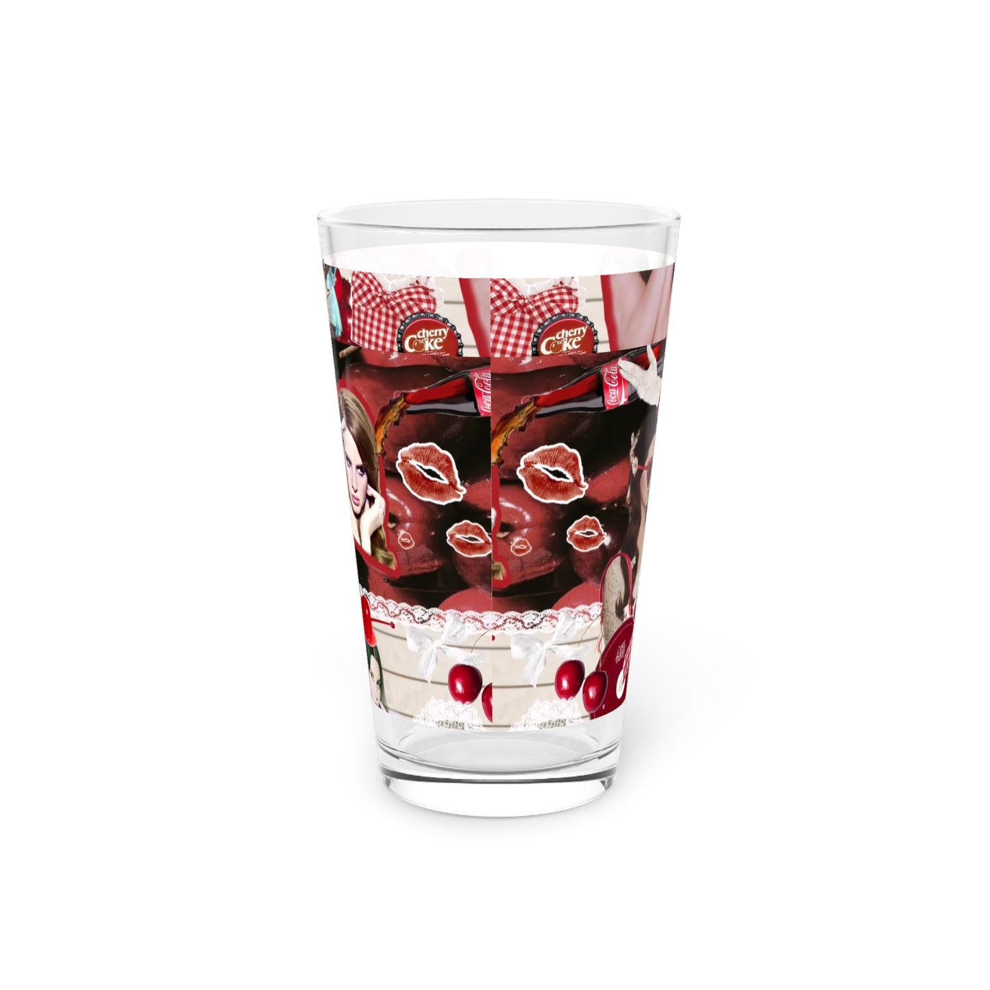 Lana Del Rey Cherry Coke Collage Pint Glass
