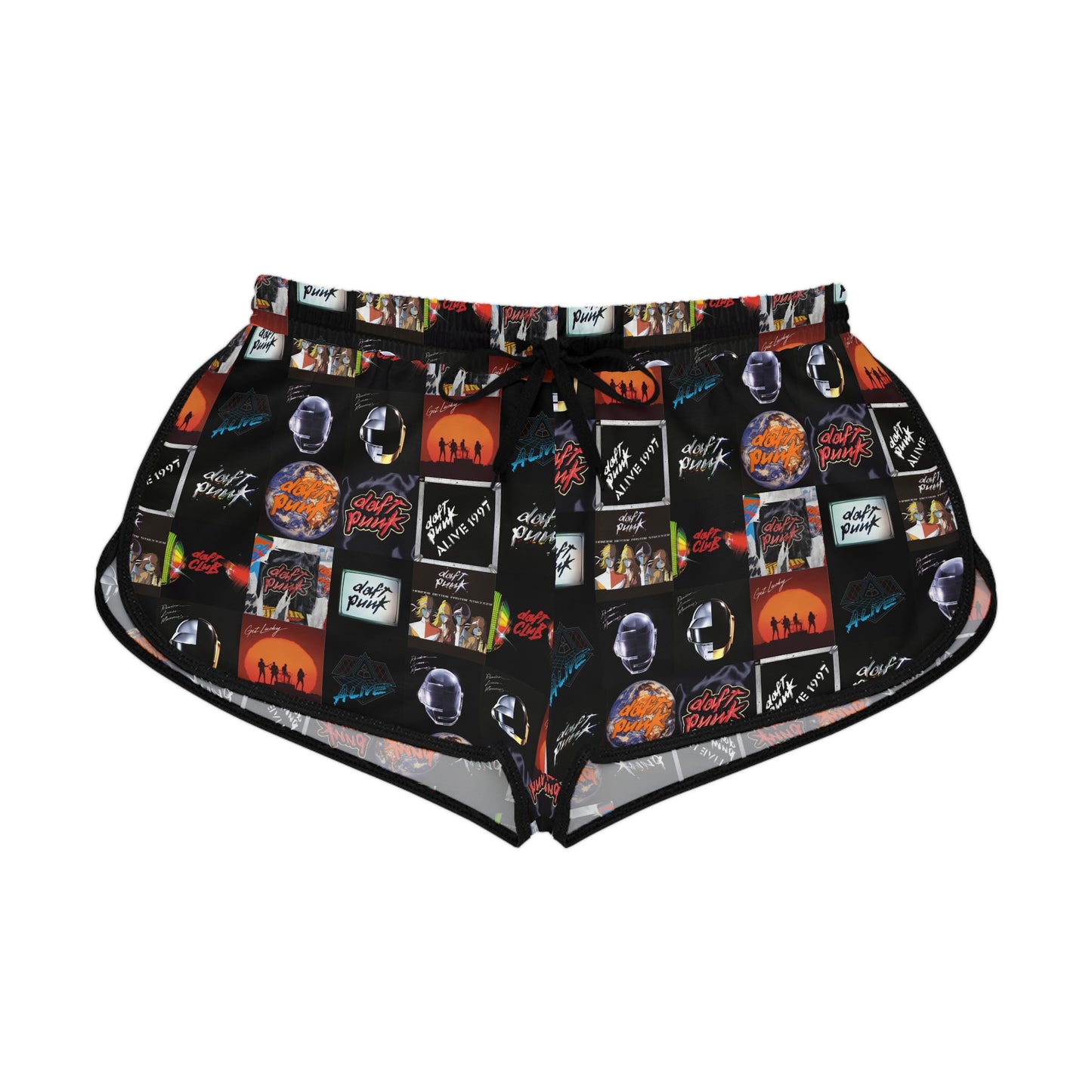 Daft Punk Album Cover Art Collage Women's Relaxed Shorts