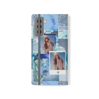 Olivia Rodrigo Light Blue Aesthetic Collage Phone Flip Case