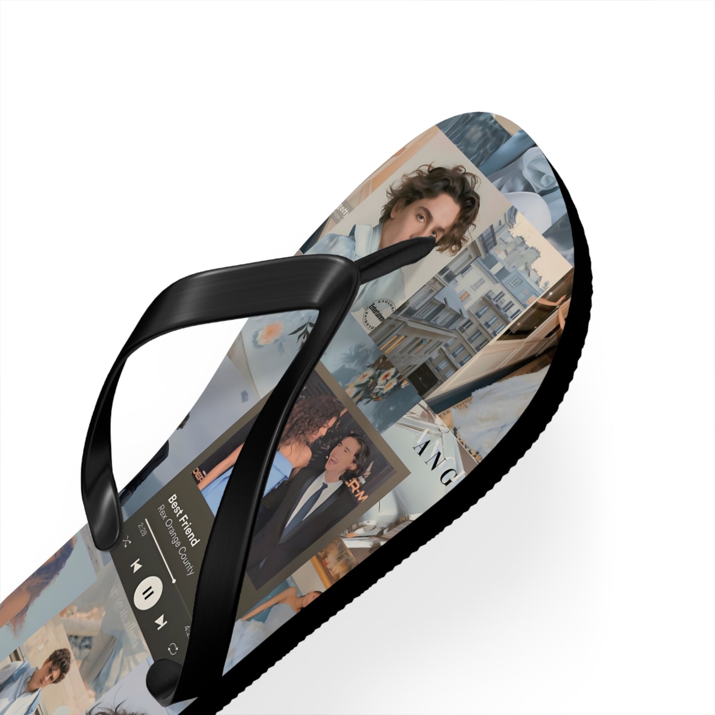 Timothee Chalamet And Zendaya Best Friend Collage Flip Flops