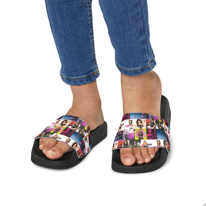 Miley Cyrus Album Cover Collage Youth Slide Sandals