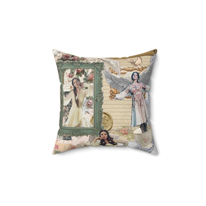 Lana Del Rey Victorian Collage Spun Polyester Square Pillow